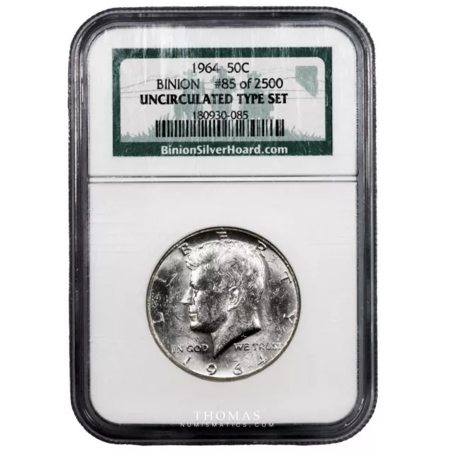 Münze - Vereinigte Staaten - Half Dollar 1964 NGC - Binion collection - Silber