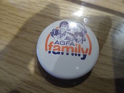 Agfa family badges x 2 retro 
