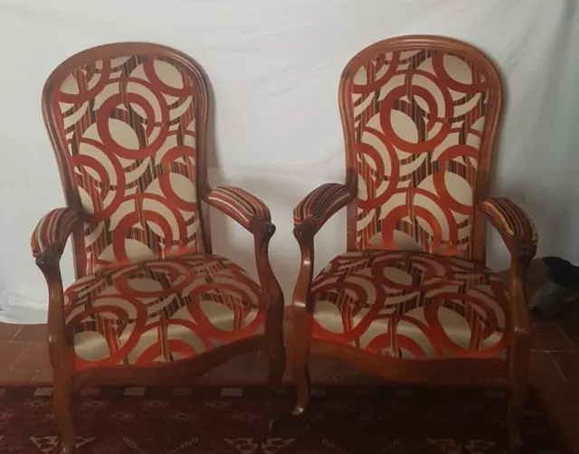 Paire de fauteuils Voltaire anciens