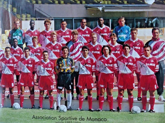 FOOT PHOTO DE L AS Monaco D dicac e 1993 1994 Ars ne Wenger foot-photo-de-l-as-monaco-d-dicac-e-1993-1994-ars-ne-wenger