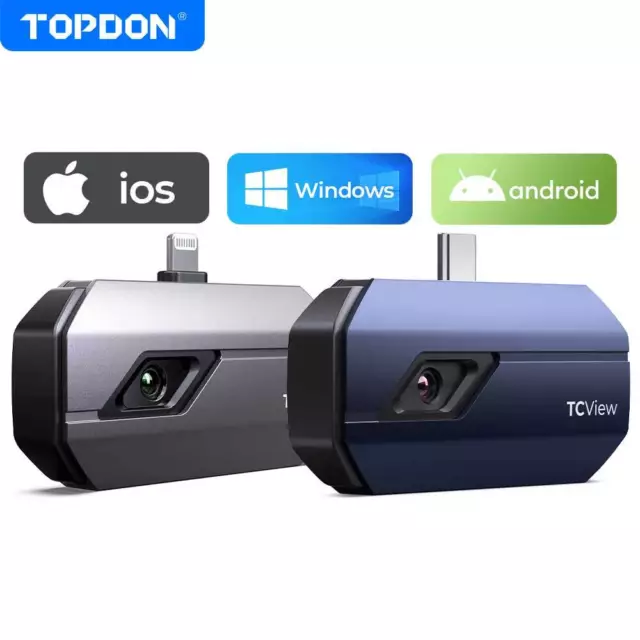 TOPDON TC001 TC002 Thermal Camera for Android & iOS IR Resolution 256x192 Pixels