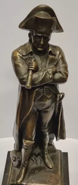 Bronze Figur / Plastik Napoleon auf Marmorsockel -  33,0 cm 2
