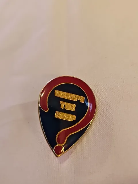 Wendys Wheres The Beef Enamel Hat Lapel Pin