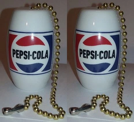Set of 2 Pepsi Cola Ceiling Light / Fan Pulls #1
