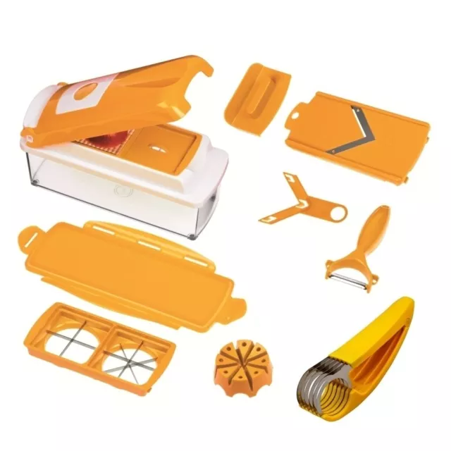 Genius - Nicer Dicer Plus Gemüseschneider "Orange" + Bananenschneider 12-tlg.