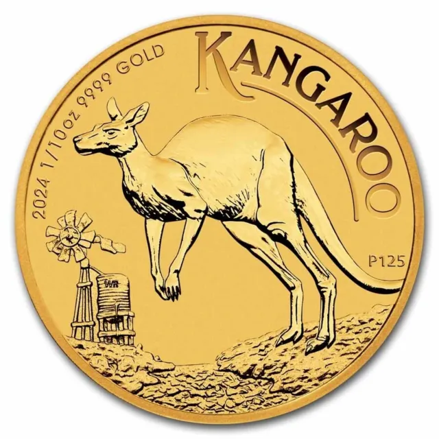 2024 1/10 Once Or Kangourou Nugget Australie 1/10 Oz Australian Gold Coin $15