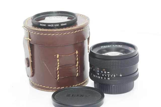 Contax/Yashica-Carl Zeiss Planar 1:1,7-50mm+Zubehörpaket f. analog/digital, Top-