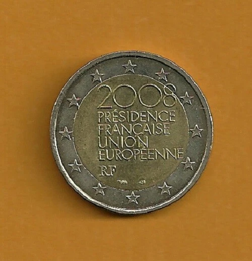 Piece De 2 Euros 2008 Presidence Francaise Union Europeenne Faute De Frappe neuf et occasion