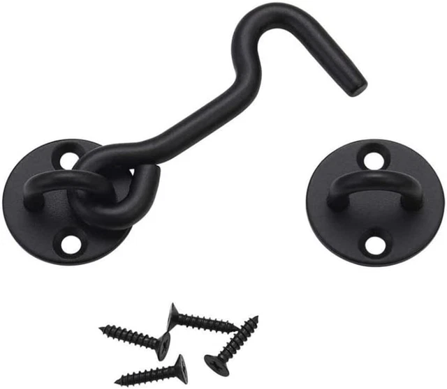 2 Pack (4 Inch) Stainless Steel Gate Latch Lock,Privacy Hook and Eye Latch Easy