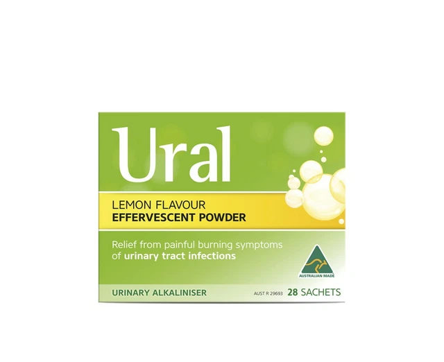URAL SACHETS 28X4G Effervescent Granules Flavoured Urinary Alkalinize ...