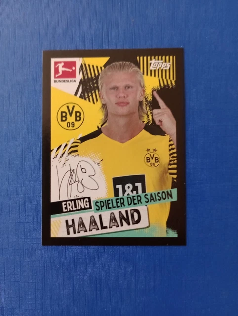Carte Haaland Dortmund Topps 60 Ans Bundesliga 2023/24 – Borussia Erling, Quasi Neuve