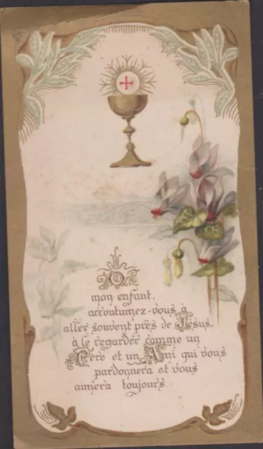 Image Pieuse Holy Card Santini Fleurs De Cyclamen- Calice - Mon Enfant ...