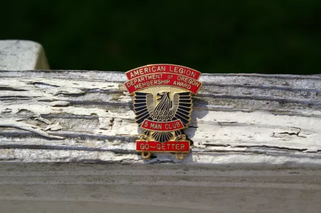 American Legion Department of Oregon Membership Award 5 Man Club Pin Pinback