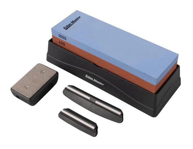 Edge Master 400/1000 Grit Professional Whetstone Sharpening System