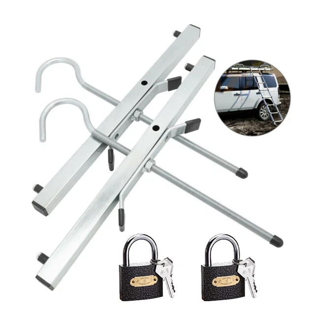 UNIVERSAL HEAVY DUTY Ladder Roof Rack Clamp Clamps Lockable Free 2Locks