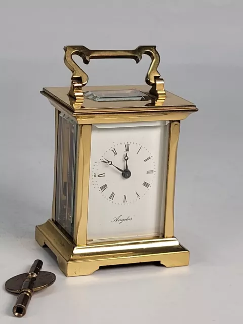 Angelus - Miniature Eight Day Carriage Clock - Beautiful Condition