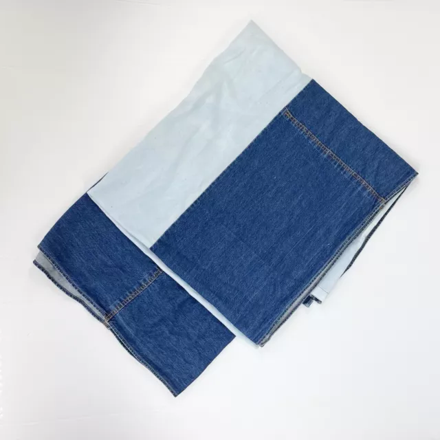 Tommy Hilfiger Blue Heavy Jean Denim Bed Skirt Ruffle Bedding