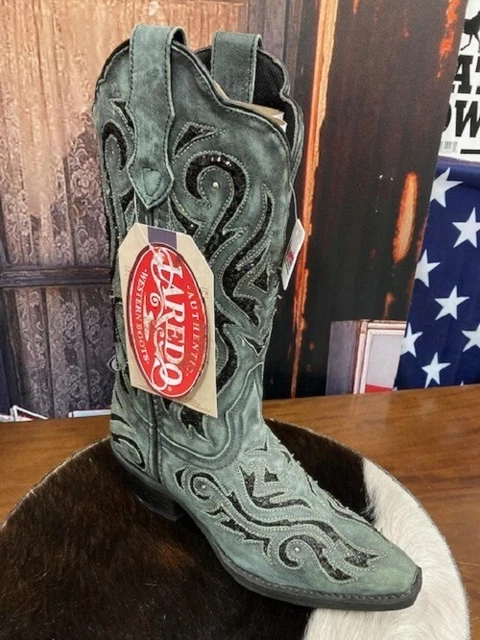 Bottes Cowboy Laredo Pour Femme, Brodées, Pointure US 8.5, état Correct