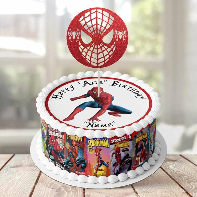 Papier Comestible Spiderman A5 Pour Gâteau D'Anniversaire - Décoration Facile Et Amusante Pour Enfants