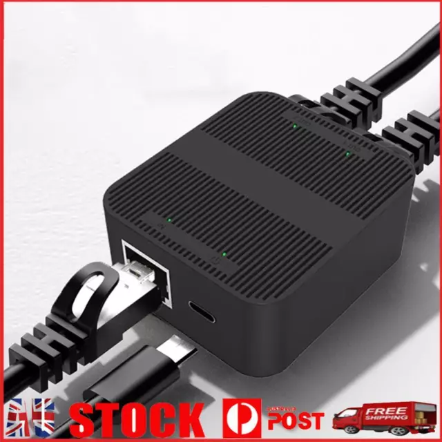 1 To 2 Ethernet Cable Extender 100Mbps RJ45 Two Devices Online at The Same Time