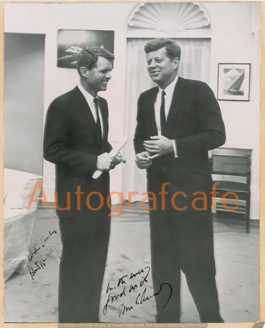 JOHN & ROBERT KENNEDY 10 x 8 Inch Signed Photo - High Quality Copy Of Original