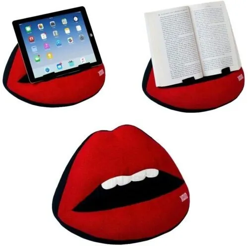 Hot Lips Book Couch iPad Tablet Stand Book Holder Reading Pillow Novelty Gift