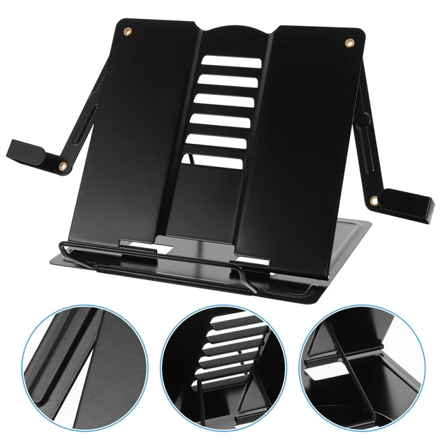 Leggio Regolabile In Metallo Blu Per Libri E Tablet - Supporto Da Lettura Pieghevole Antiscivolo Con 6 Angolazioni - 4