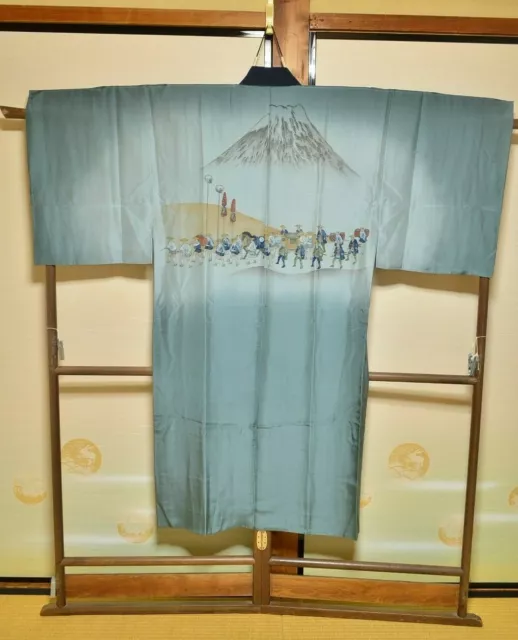 Mens Silk Naga- Juban Underwear Kimono Japanese vintage Jyuban 131cm /965