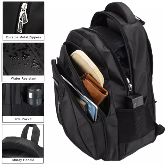 50L-Women Men Laptop Backpack Waterproof Rucksack-Travel Hiking Sport School Bag