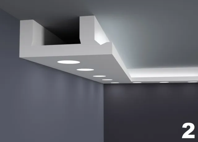 (100 metros) - Listones de techo, listones de estuco LED, LED listones decorativos listones de estuco