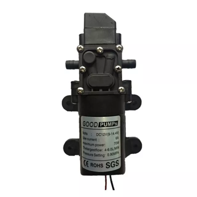 Pompe à membrane Auto-amorçante 12V 72W 6L Pompe Connecteur 10mm