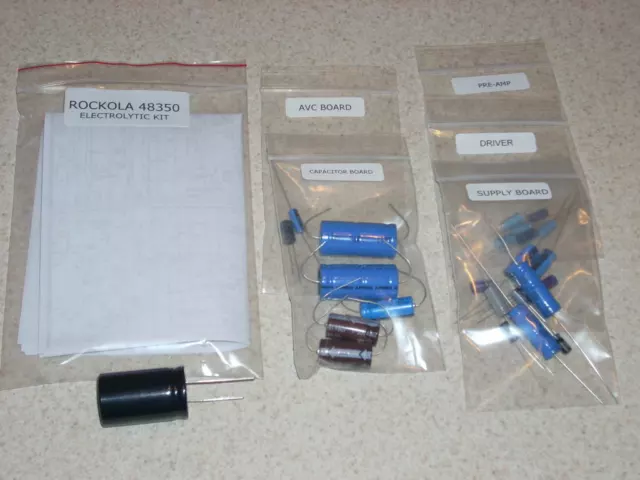 Rockola 48350 Solid State Amp Electrolytic Kit Models 453 Through 474