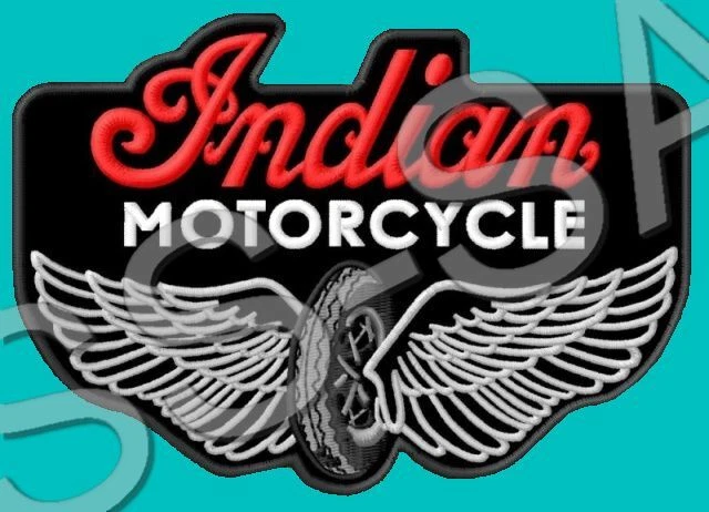 =====INDIAN MOTORCYCLE PATCH=====IRON/SEW ON ~4-7/8" x 3-1/2" WINGED WHEEL SCOUT