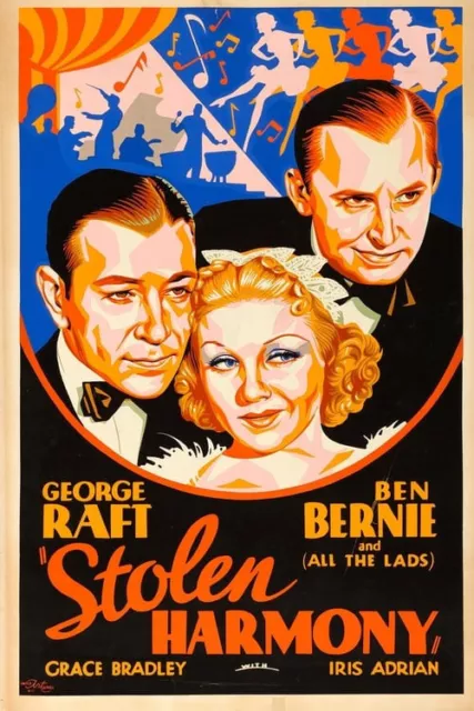 Stolen Harmony DVD - George Raft dir. Werker Vintage Musical Drama Film 1935