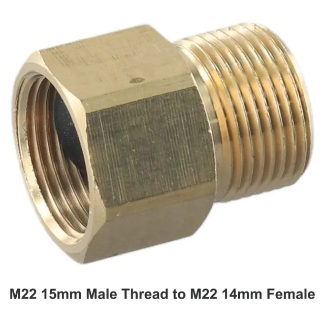 1 Pièces M22 15mm Filetage Mâle Pour M22 14mm Femme Métrique Adaptateur Pression