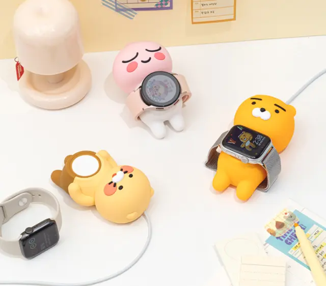 Kakao Friends Apple & Galaxy Watch Charging Stand 3Type Official License