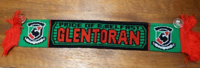 5x Glentoran Crested Mini Scarf Car Hang Up With Rubber Suction Pads Football