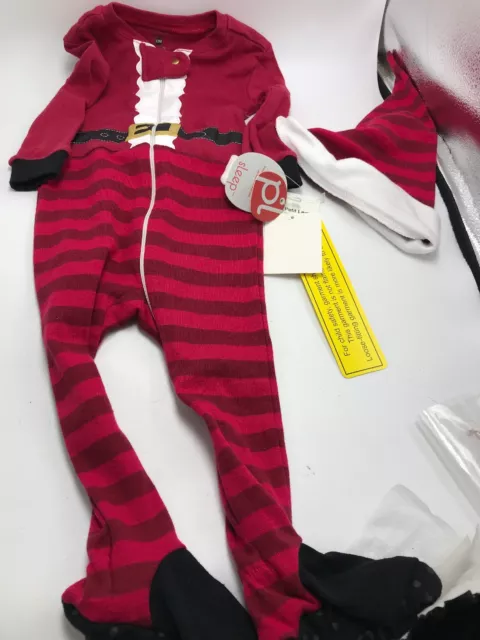 $30 Boys Petit Lem santa one piece pajamas size 24 months S2