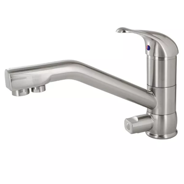 (209,00€/1Stk) 3 Wege Wasserhahn flach Edelstahl Optik