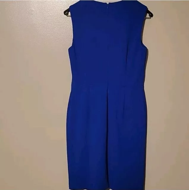 Ivanka Trump Womens Sleeveless Blue Cocktail Dress Size 8 2