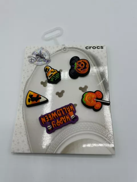 Disney Parks 2021 Halloween Crocs Jibbitz Shoe Charms Set Mickey Pumpkin  Candy