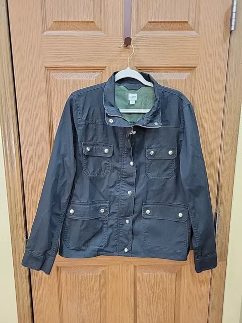 J Crew Jacket Womens Extra Large Military Green Utility Field