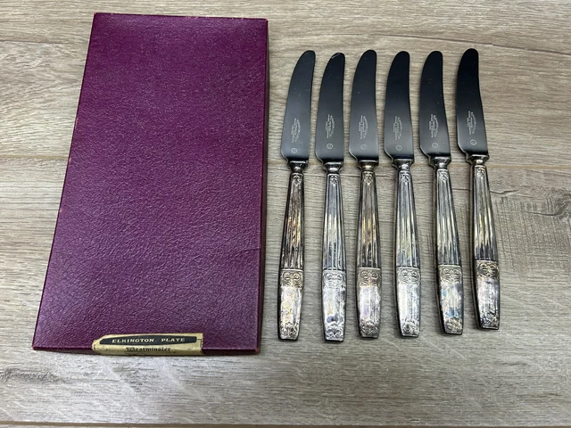 【Elkington】 カトラリーセット 10本 Westminster VINTAGE ELKINGTON SILVERPLATE Westminster Cheese Knife Set