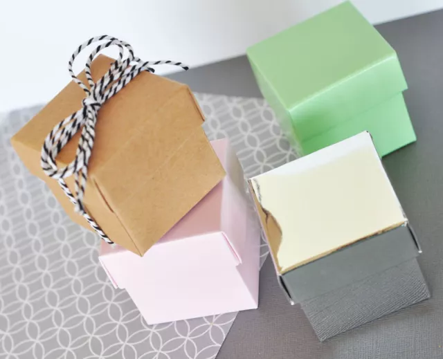 DIY Cube Candy Mint Favor Gift Box Wedding Birthday Bridal Baby Shower 7 Colors!