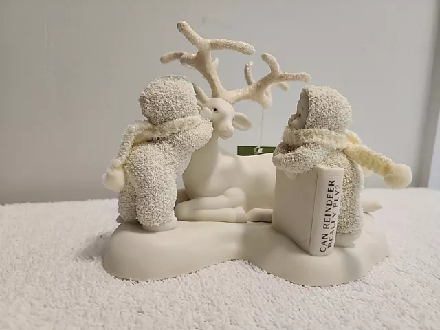 Department 56 snowbabies  " Can Reindeers Really Fly" Figurine