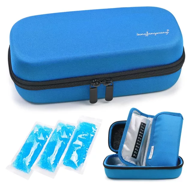 YOUSHARES Insuline Trousse Isotherme Portable avec 3 Poches de Gel Sac de Ref...