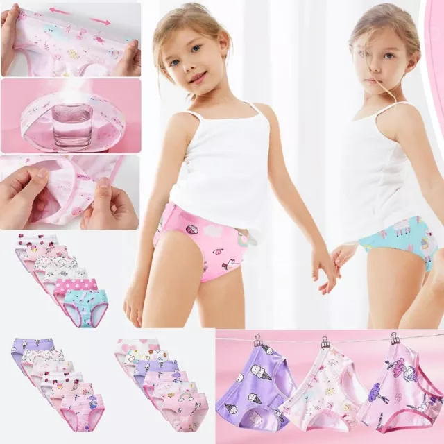 Kids Girls Lace Stretch Boxer Shorts Panties Briefs Knickers Underwear 3-13  Year