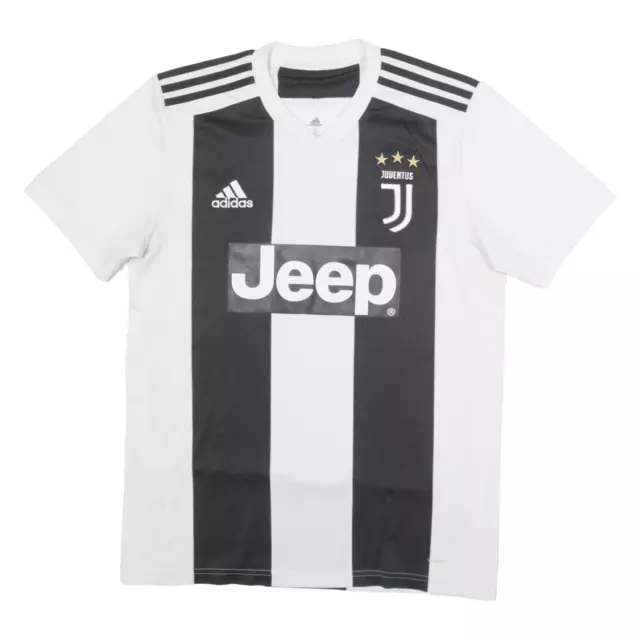 ADIDAS 2018-19 Juventus Home Kit Mens Football Shirt Jersey White V-Neck S