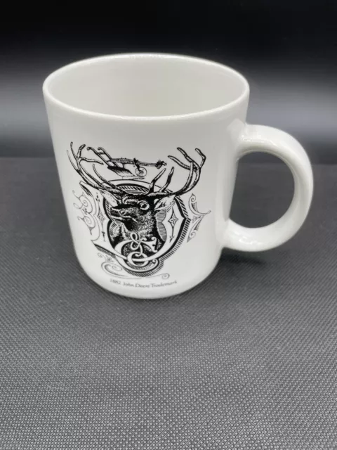 John Deere Coffee Mug Vintage Go With The Green Stag Deer Head 1882 Trademark