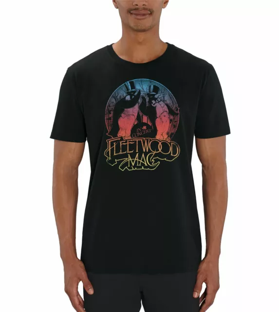 Official Fleetwood Mac In Concert Men's Black T-Shirt + FREE GIFT